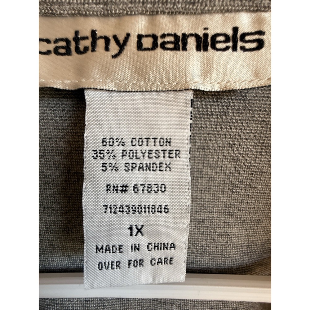 Cathy Daniel's Full Zip Sweatshirt With Sparkle Size 1X -see Photos - Picture 5 of 14